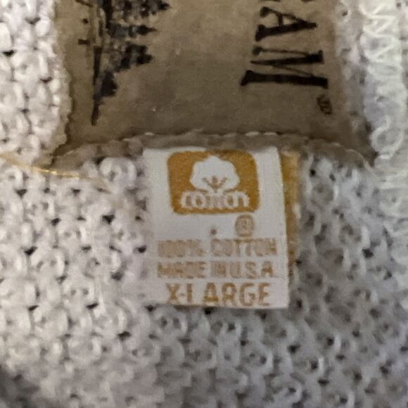 Vintage 90s Field And Stream Henley Sweater Heavy Knit Mens XL Made USA - Picture 4 of 8